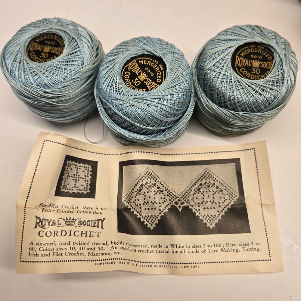 Mixed Lot Vintage Crochet Thread & Embroidery Floss | Blue, Green, Neutral - Picture 10 of 11